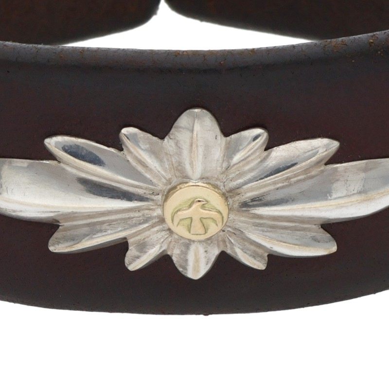 金メタルGC-24付きレザーブレス 【取扱：原宿シルバー店】 | すべての