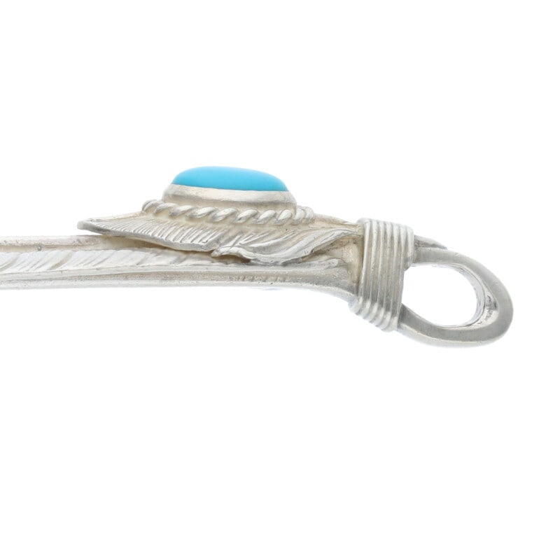 上銀銀縄ターコイズ特大フェザー 右向き 【取扱：名古屋大須店