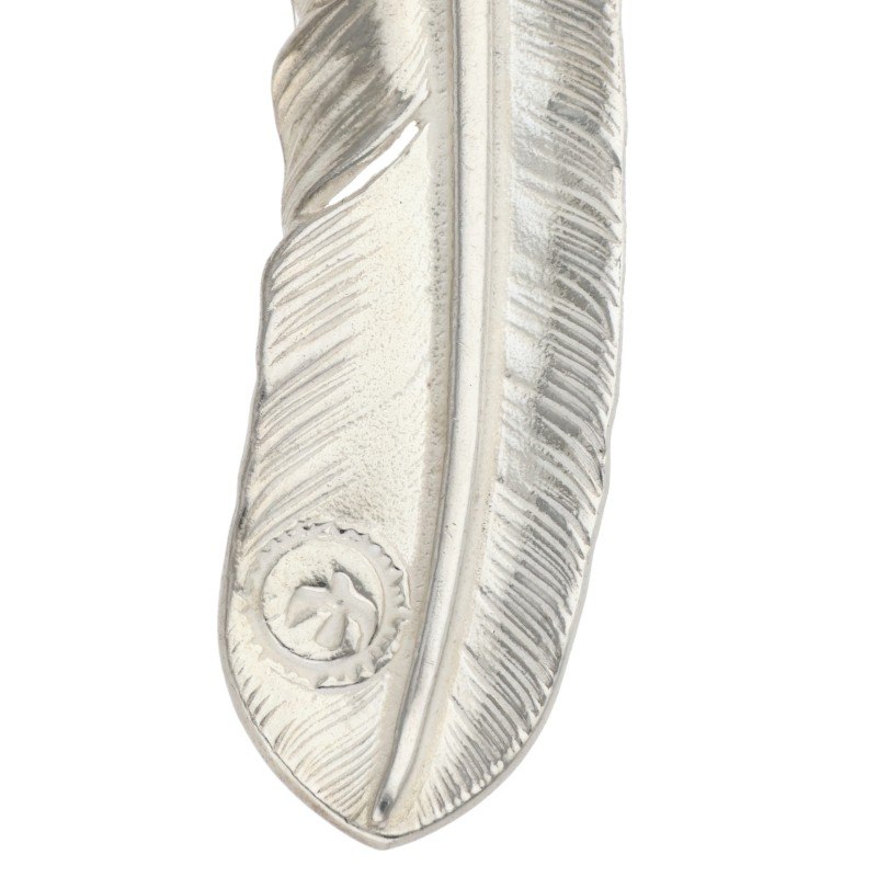上銀金縄ターコイズ特大フェザー 左向き 【取扱：原宿シルバー店