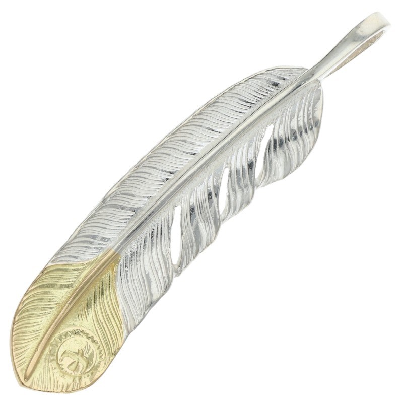 超美品】先金特大フェザー 右向き 9.33g 【取扱：原宿シルバー