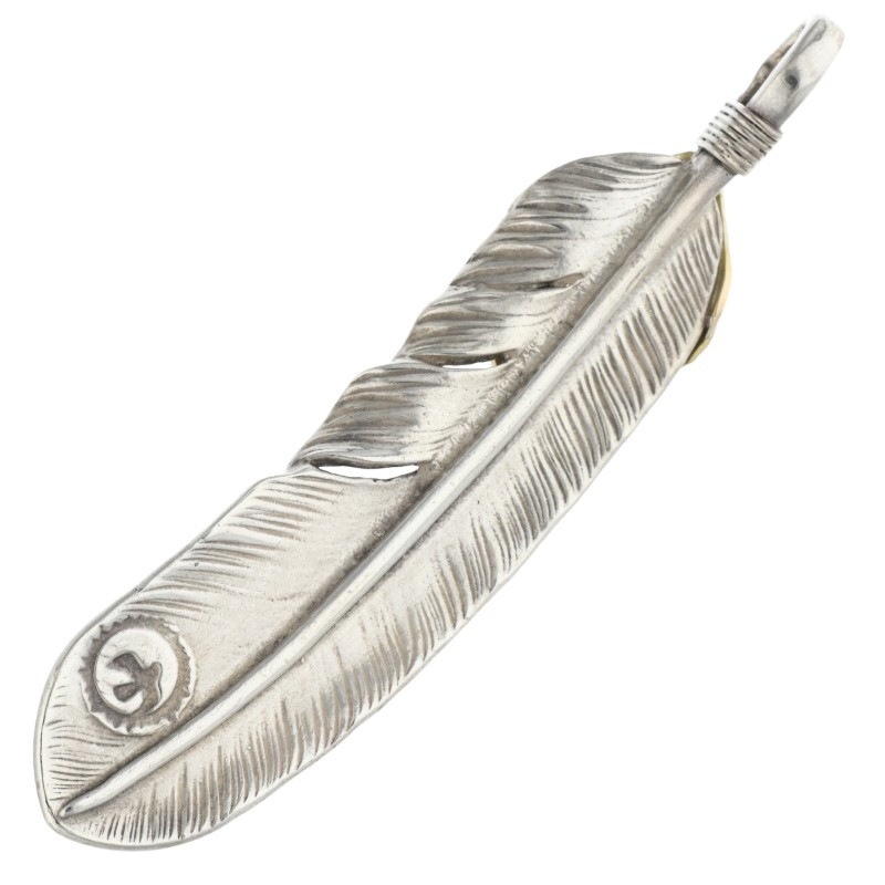 先金フェザー左向き　金焼け／激レア　雰囲気抜群個体　オールド 楽天市場】goro's(ゴローズ) 【現行】先金特大フェザー 左向き