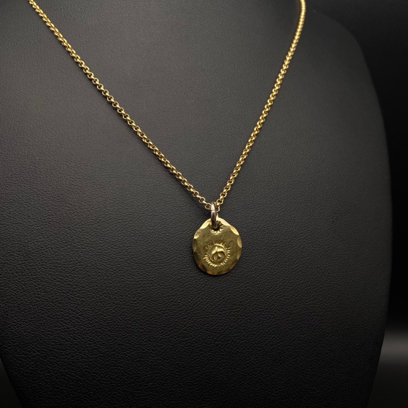 全金太陽メタル 大 × K18 Gold Chain 20inch SET 【取扱：全店