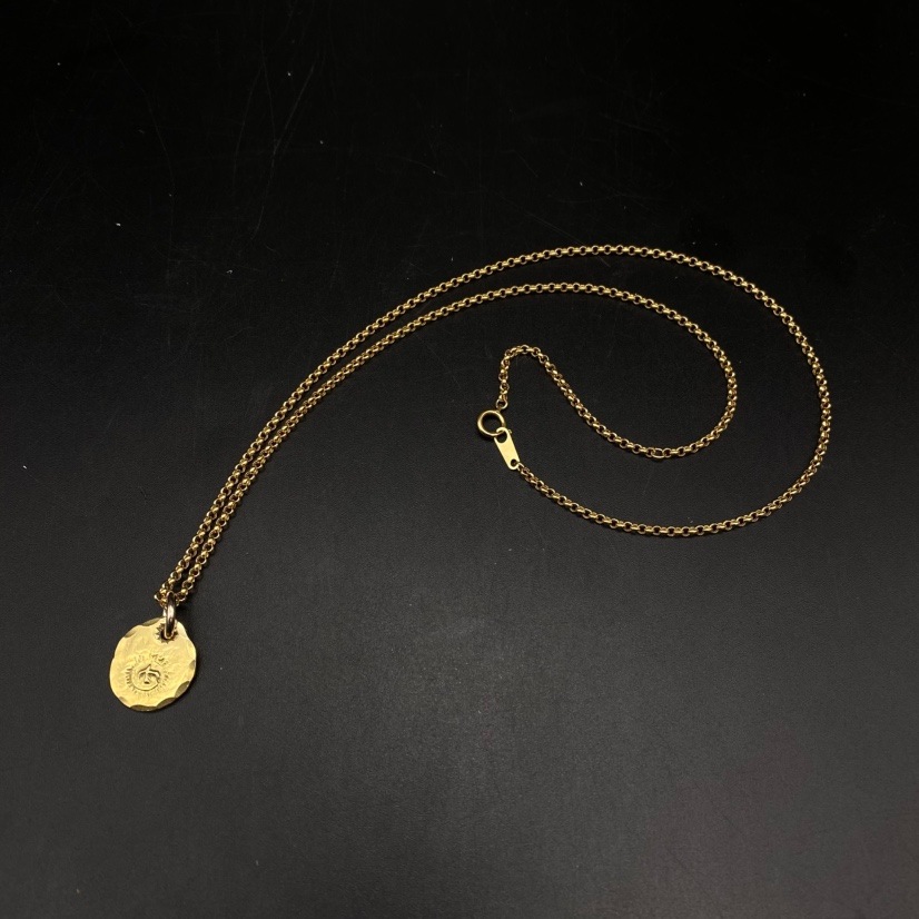 全金太陽メタル 大 × K18 Gold Chain 20inch SET 【取扱：全店