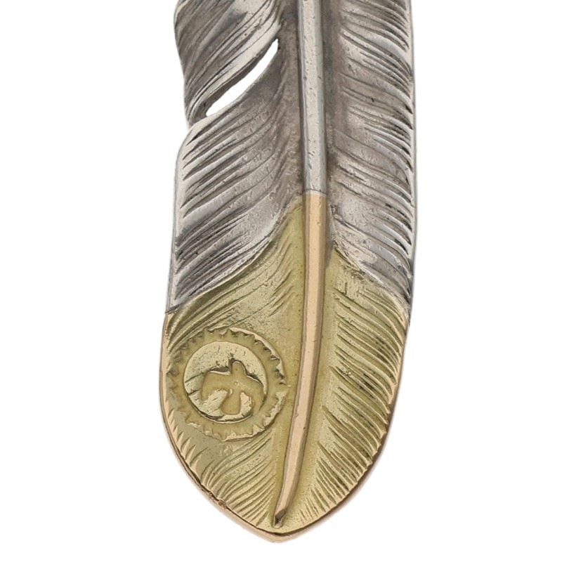 先金特大フェザー goro's ゴローズ 先金特大フェザーリング シルバー/ゴールド