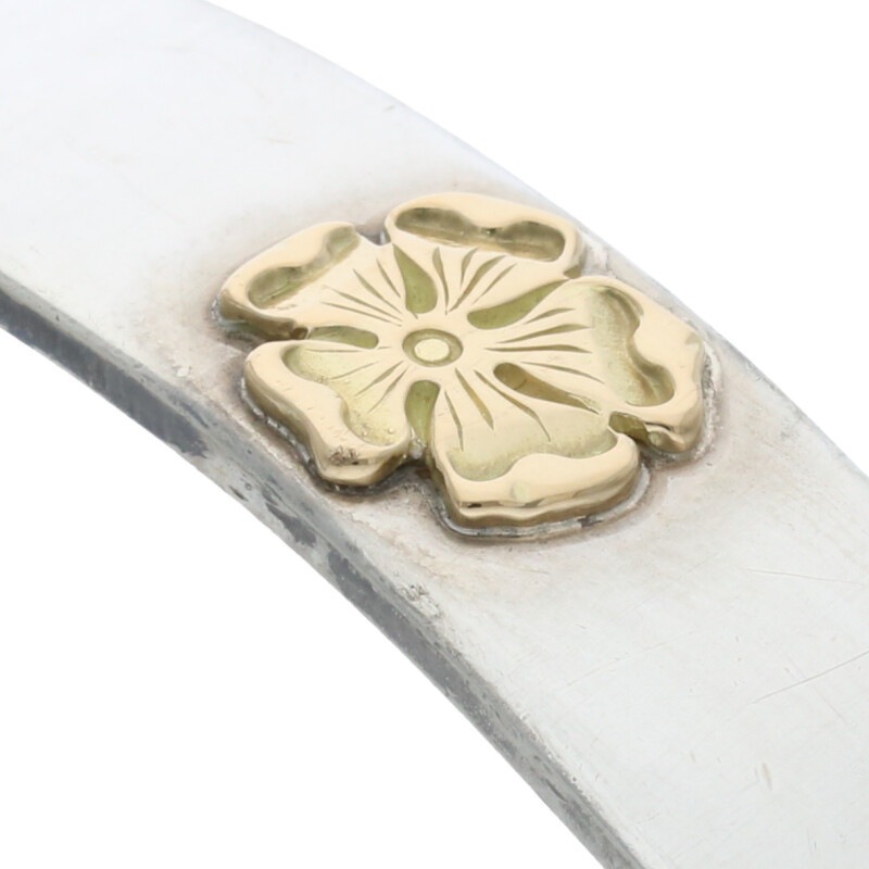 ローズ付き平打ちブレス L 【取扱：原宿シルバー店】 | すべての商品