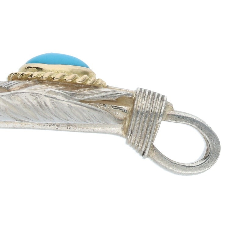上銀金縄ターコイズ特大フェザー 左向き 【取扱：渋谷店】 | すべての