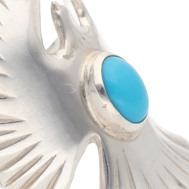 11/20新入荷セール23時まで】ターコイズ付きイーグルリング 〈17号