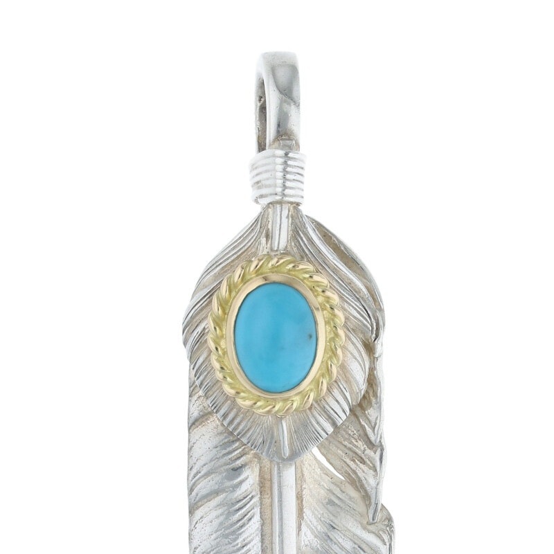 上銀金縄ターコイズ特大フェザー 左向き 【取扱：心斎橋店】 | すべて