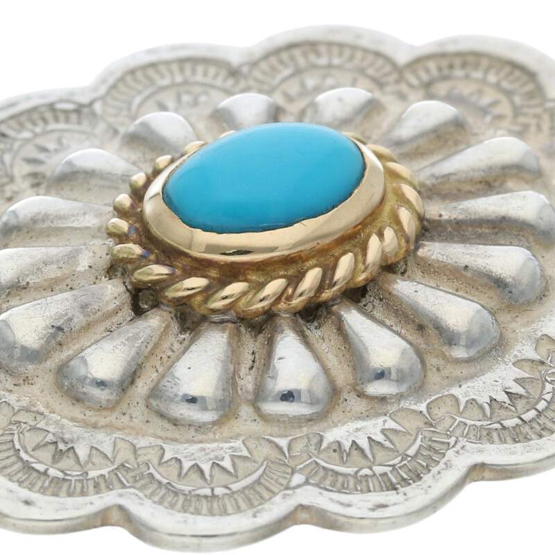 ゴローズ 金縄ターコイズコンチョ丸 ゴローズ goro's [ほぼ新品]金縄TQ特大コンチョ – DELTAone