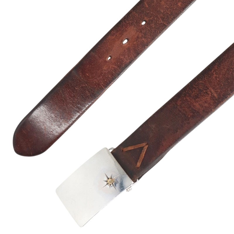 4cm可動式印台ずれ角バックルベルト※使用感あり 【取扱：原宿シルバー