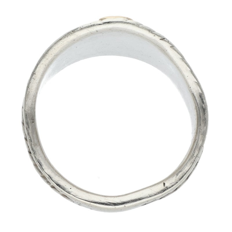 ローズ　リメカン 金イーグルメタル付き銀縄目リング〈15号〉※使用感あり【取扱：原宿