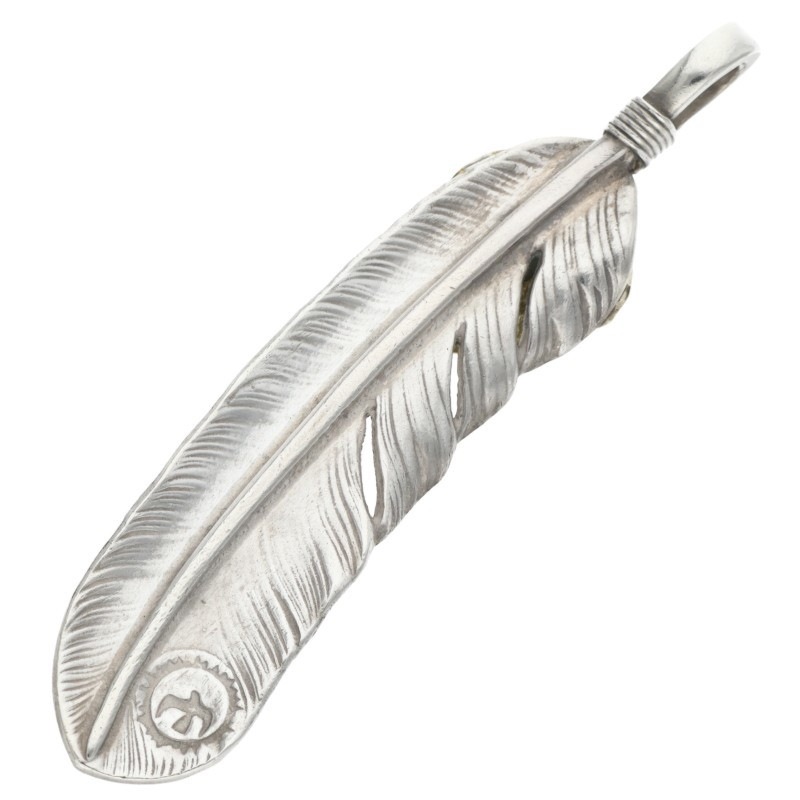 上金金縄ターコイズ特大フェザー 右向き 【取扱：原宿シルバー店