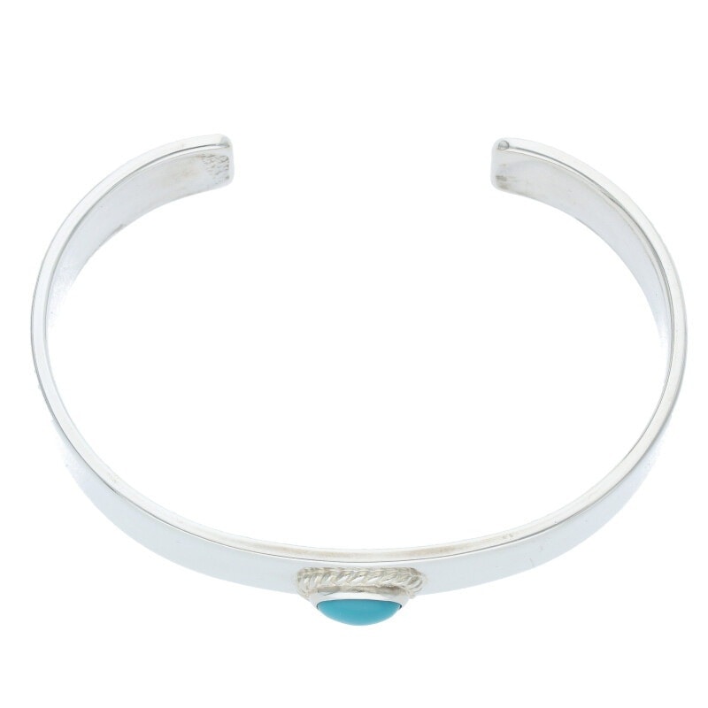 銀縄ターコイズ付き平打ちブレス S 【取扱：原宿シルバー店】 | すべて