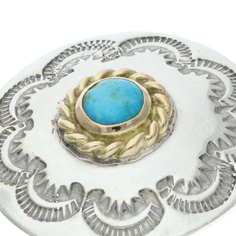 金縄ターコイズ付きスタンプコンチョ 【取扱：原宿シルバー店