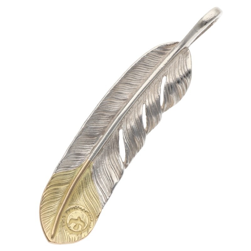 【中古】ローズ付きフェザー（右向き） 先金特大フェザー 右向き 9.1g ※使用感あり【取扱：名古屋大須店