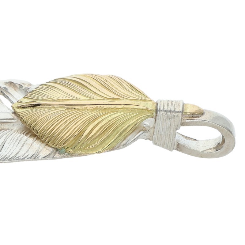 ｟１０７｠銀鍍金製　大和鉄鉢 上金特大フェザー 右向き 【取扱：原宿シルバー店】 | すべての