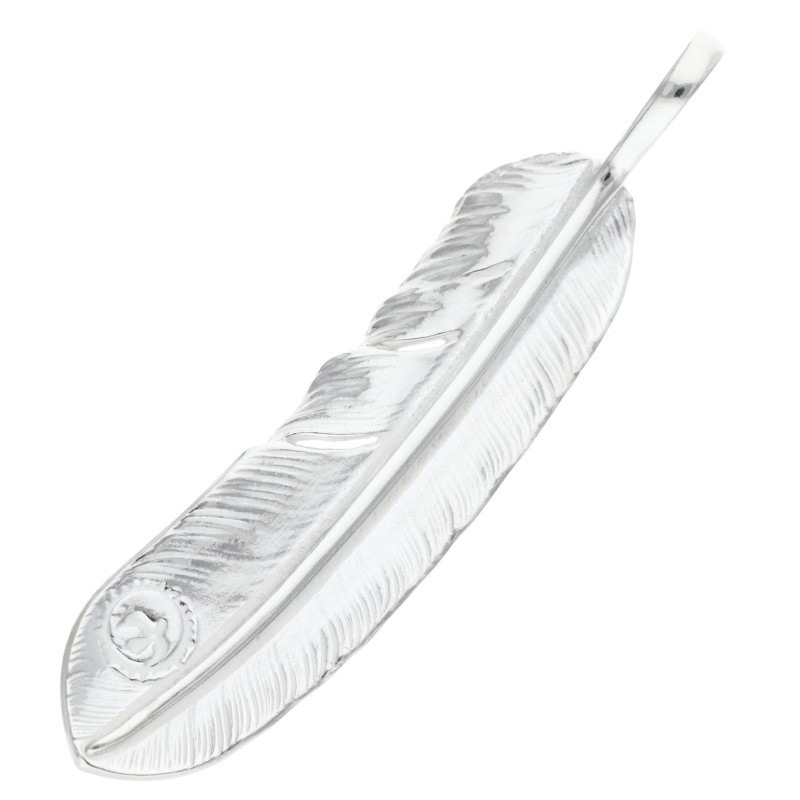 2/26新入荷セール23時まで】【新品】メタル付き特大フェザー 左向き