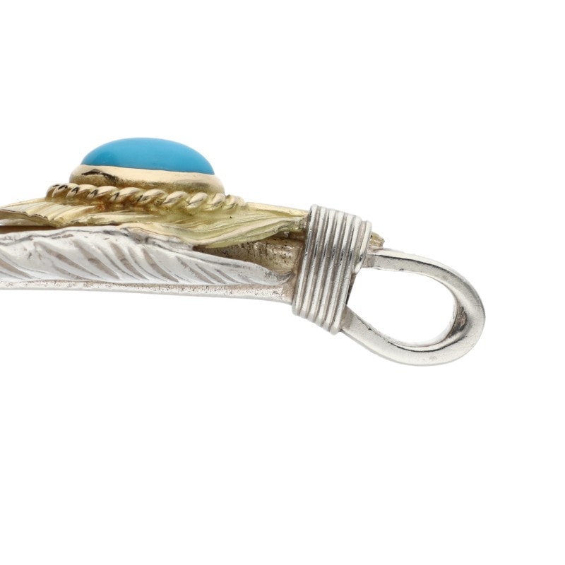 上金金縄ターコイズ特大フェザー 左向き 【取扱：名古屋大須店