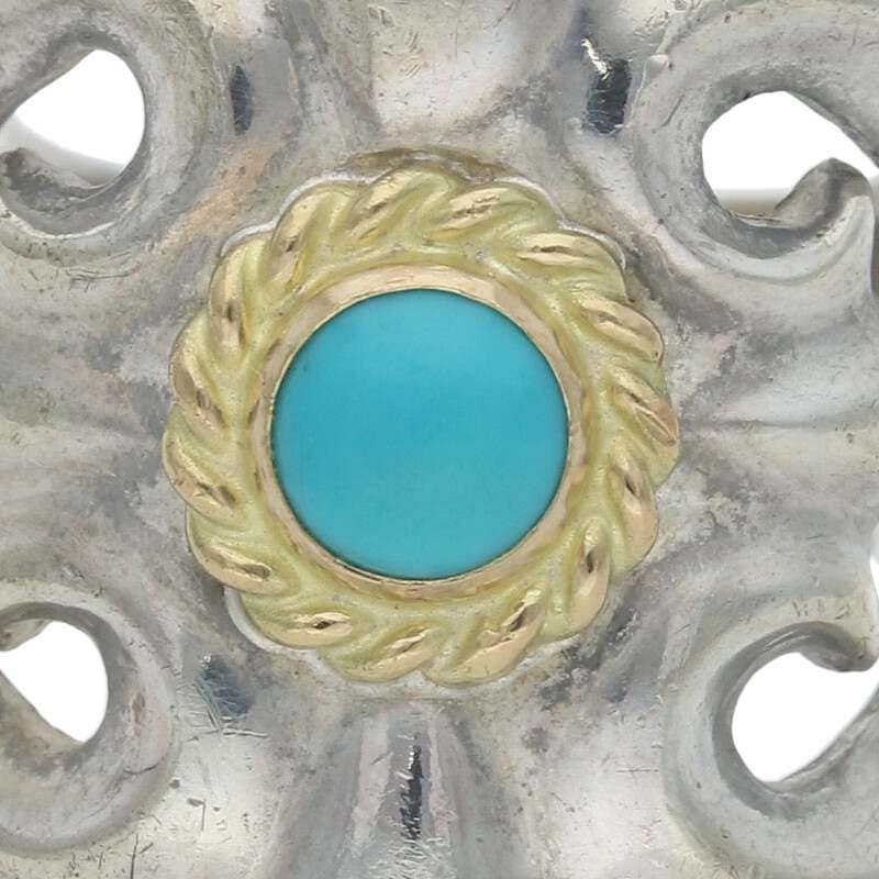 金縄ターコイズ付きキャストリング 〈13号〉【取扱：原宿シルバー店