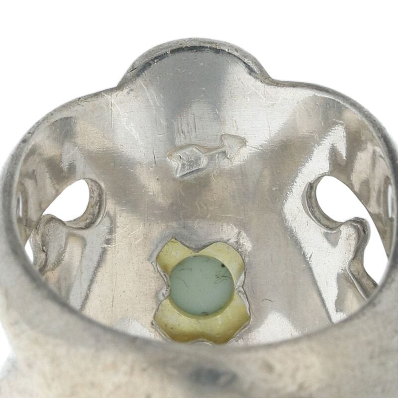 金縄ターコイズ付きキャストリング 〈13号〉【取扱：原宿シルバー店