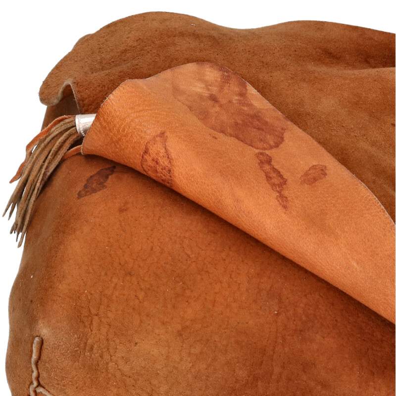 GB-14/SVフラワーコンチョ付きディアスキンバッグ S 金メタル付き
