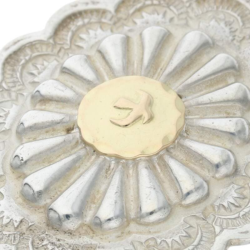 GC-03/金メタル付きフラワーコンチョ 横向き 【取扱：原宿シルバー店