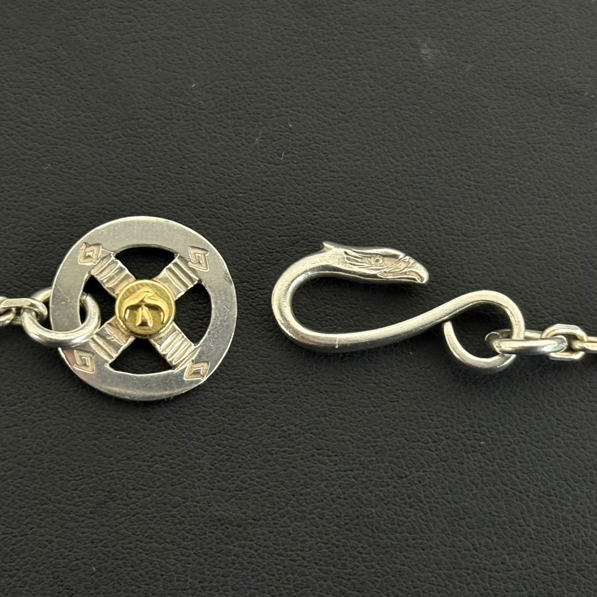 純銀製 菊の花メダル 直径約5cm 名古屋店限定セット】銀爪左向き × メタル付き右向き SET【取扱
