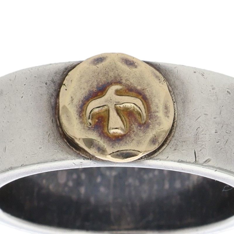 特注 平打ちリング〈17号〉 ※毛彫りイーグル、ネーム入り