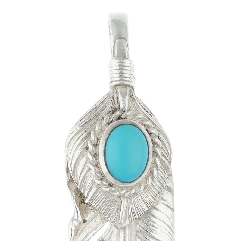 特大フェザー 上銀 銀縄 ターコイズ 右向き ☆早い者勝ち goro's - ゴローズ 上銀銀縄ターコイズフェザー 特大の通販 by