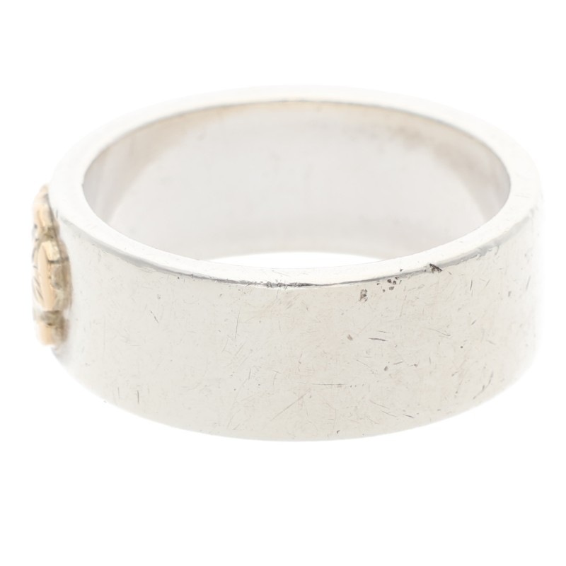 ローズ平打ちリング ※使用感あり〈19号〉 【取扱：原宿シルバー店