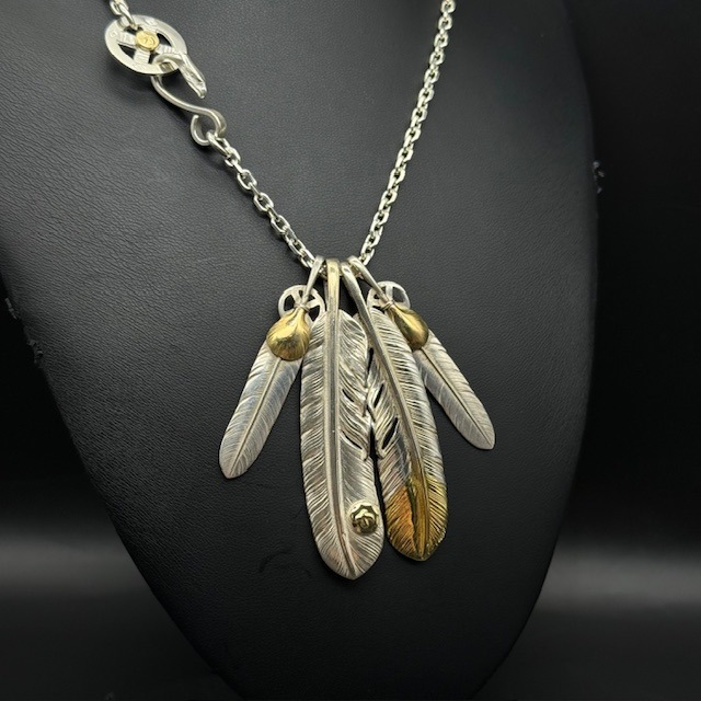 心斎橋限定セット】先金 × メタル付き × ハートホイールフェザー大 SET