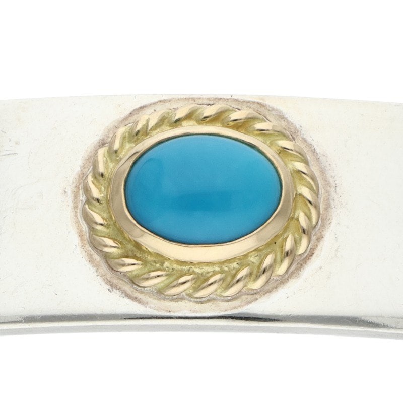 ゴローズ金縄ターコイズブレス（S） 金縄ターコイズ付き平打ちブレス S【取扱：原宿シルバー店