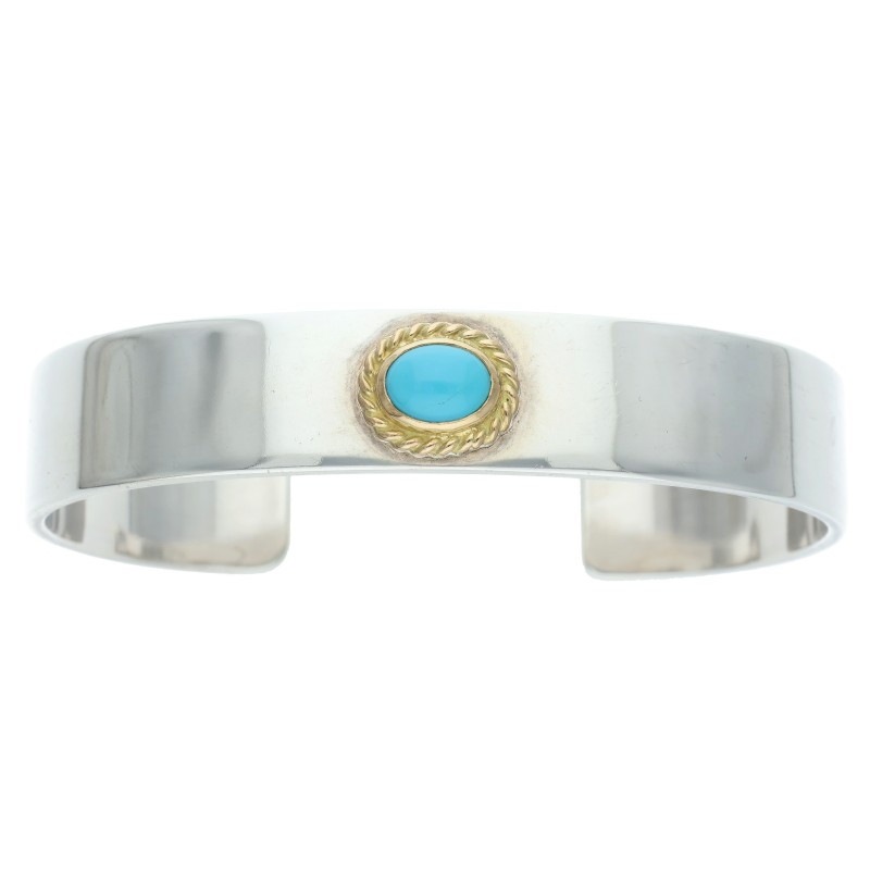 金縄ターコイズ付き平打ちブレス M【取扱：原宿シルバー店】 | すべて