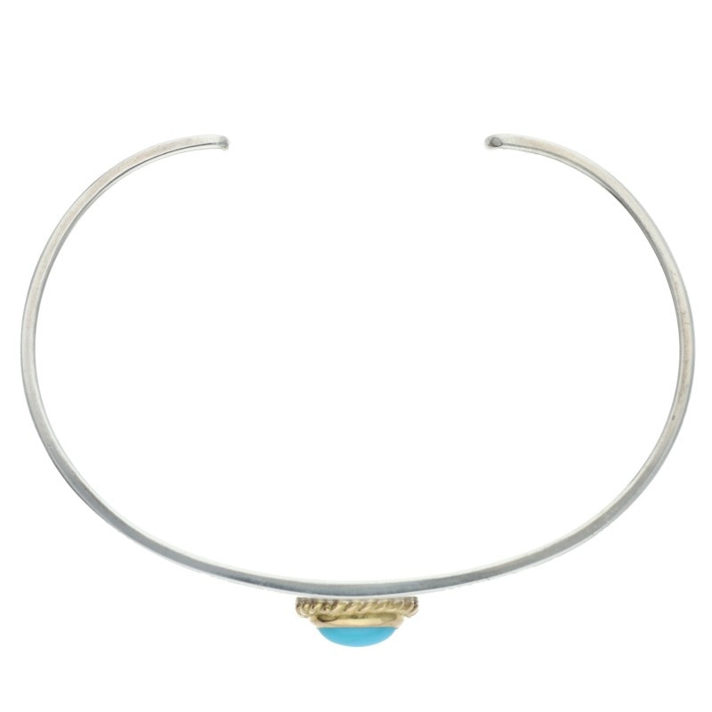 七赤金星ブレスレット（原宿当たる占い師５選順震監修） 金縄ターコイズ付き平打ちブレス M【取扱：原宿シルバー店】 | すべて