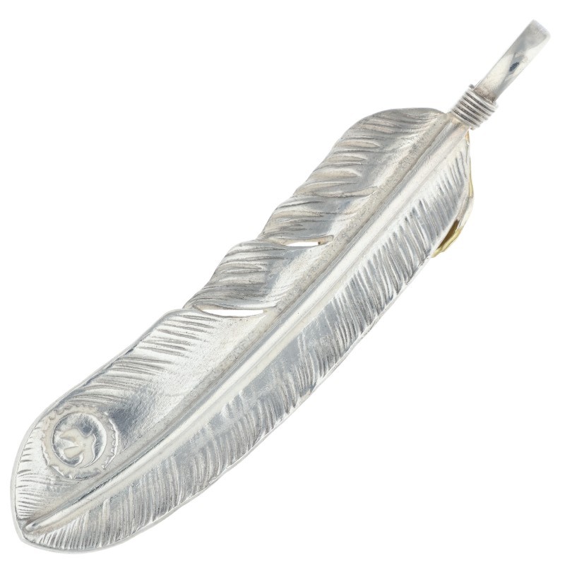 上金金縄ターコイズ特大フェザー 左向き 【取扱：原宿シルバー店