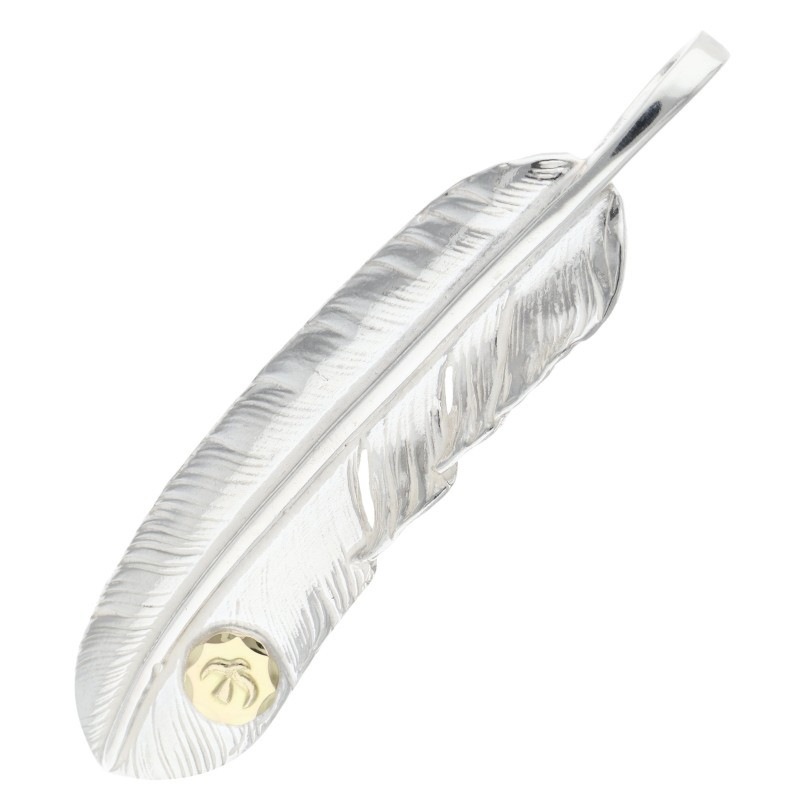 【TK様用　ゴローズ】メタル付特大フェザー現行左向 新品】メタル付き特大フェザー 左向き 【取扱：原宿シルバー店