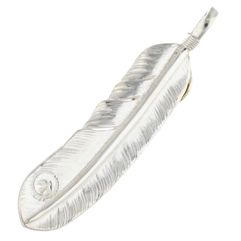 新品】上金金縄ターコイズ特大フェザー 左向き 【取扱：原宿シルバー店