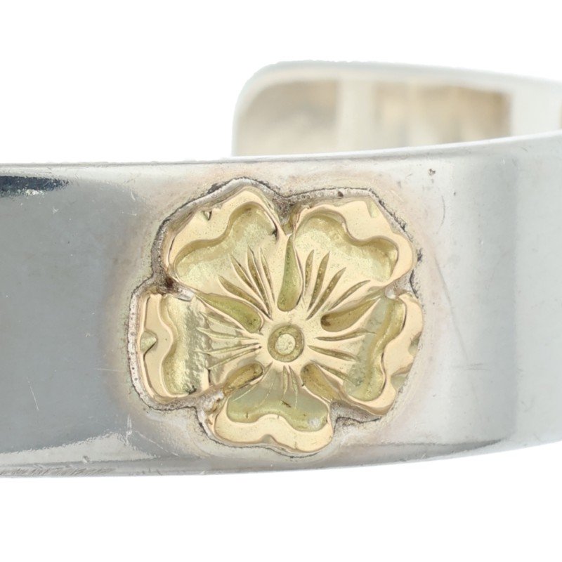 10/10新入荷セール23時まで】ダブルローズ付き平打ちブレス S