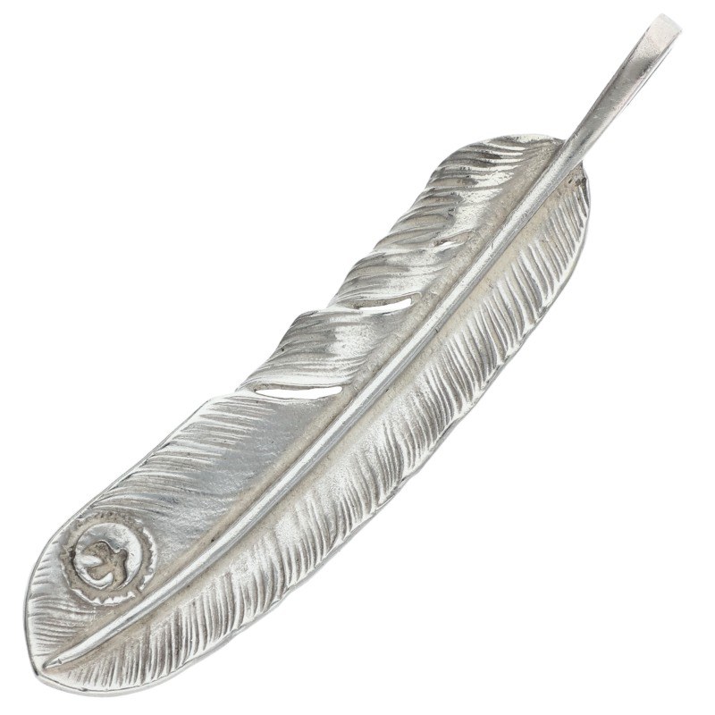 オールドメタル付き特大フェザー 左向き 広げなし 【取扱：原宿