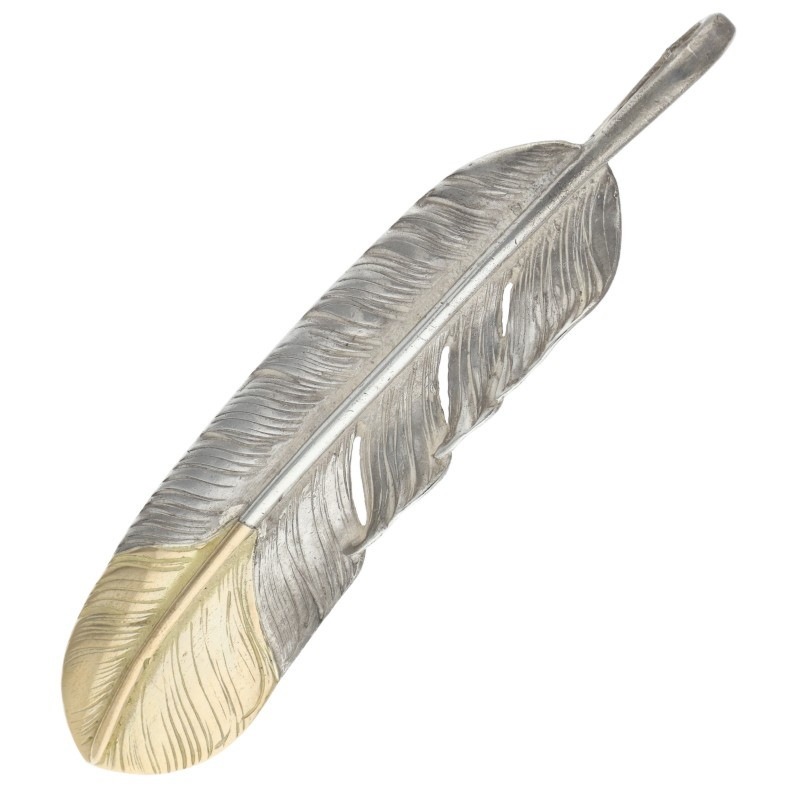オールド先金特大フェザー 左向き ※広げあり 【取扱：原宿シルバー店