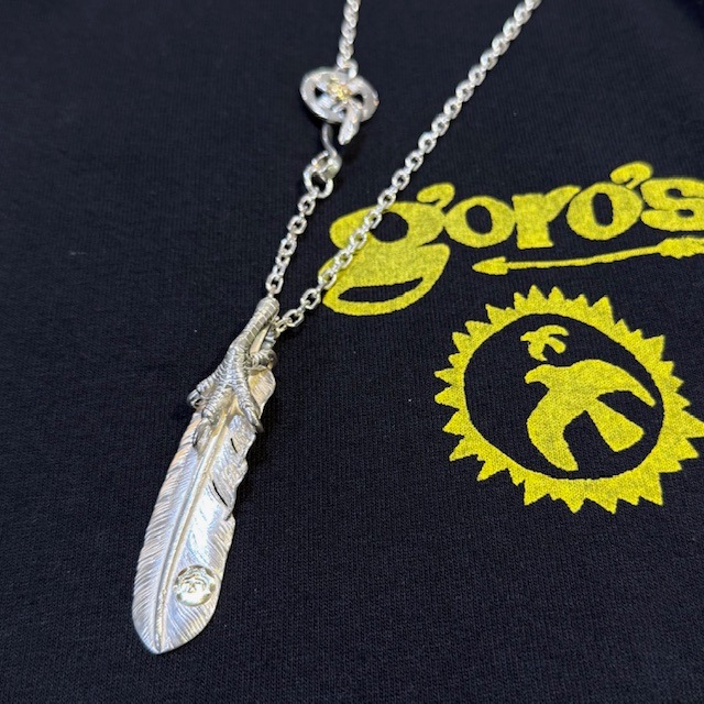 雰囲気抜群！銀爪付き先金フェザー特大（左） 原宿SV店限定セット】銀爪特大フェザー 左向き SET 【取扱：原宿