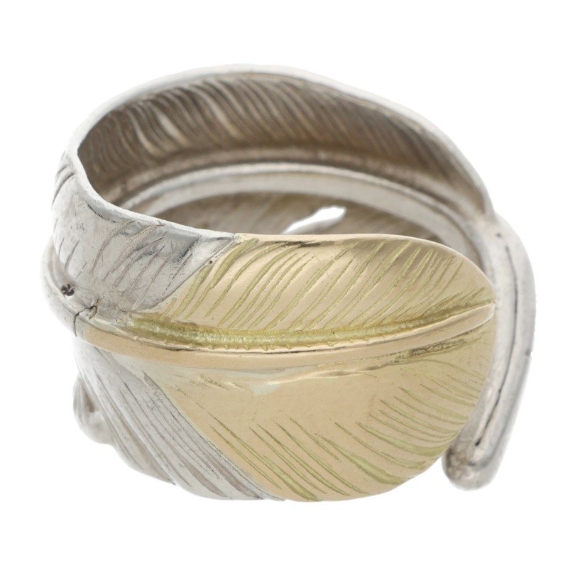 【silver925】　先金特大フェザーリング　新品未使用 goro's - goro's ゴローズ 先金特大フェザーリング シルバー/ゴールド