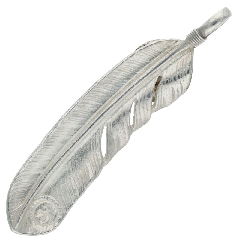 特大フェザー 上銀 銀縄 ターコイズ 右向き ☆早い者勝ち goro's ゴローズ 上銀銀縄ターコイズ特大フェザー 右向き ペンダント