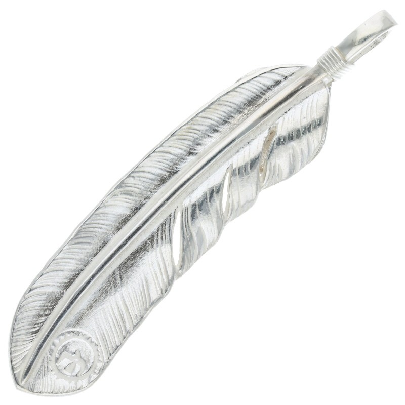 新品】上銀金縄ターコイズ特大フェザー 右向き 【取扱：渋谷店