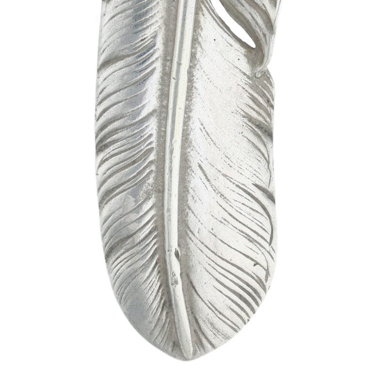 【超大人気】上金特大フェザー　silver925 ホワイトハーツ オールド上金特大フェザー 左向き 広げなし 【取扱：原宿