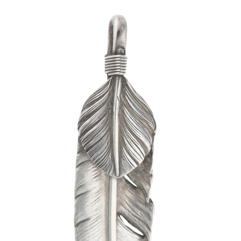 オールド上銀特大フェザー 左向き ※使用感あり【取扱：原宿シルバー店