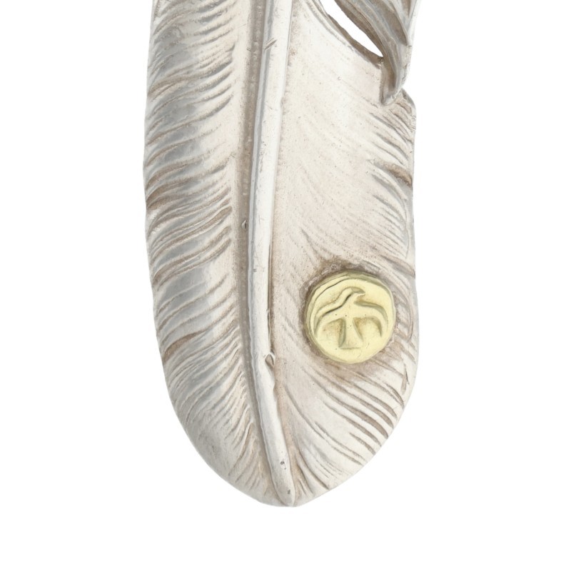 銀爪特大フェザーイボメタル 左向き 【取扱：原宿シルバー店