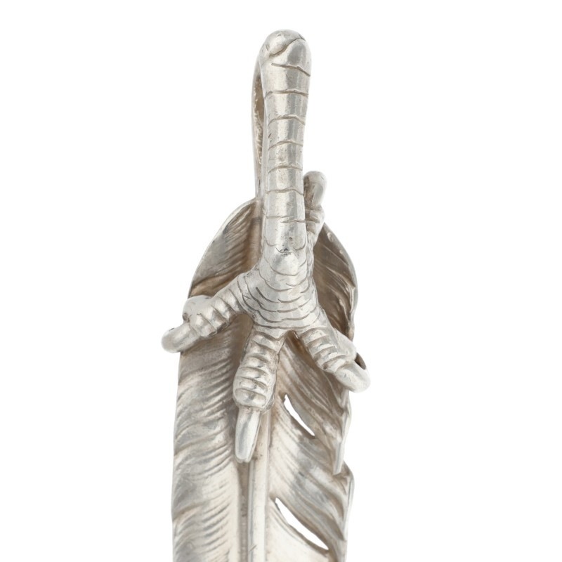 銀爪特大フェザーイボメタル 左向き 【取扱：原宿シルバー店