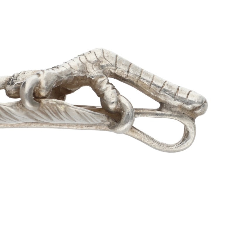 銀爪特大フェザーイボメタル 左向き 【取扱：原宿シルバー店