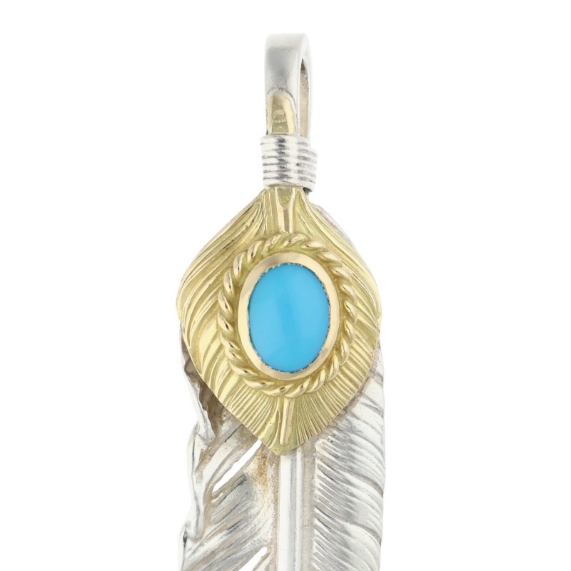 上金金縄ターコイズ特大フェザー 右向き 【取扱：渋谷店】 | すべての